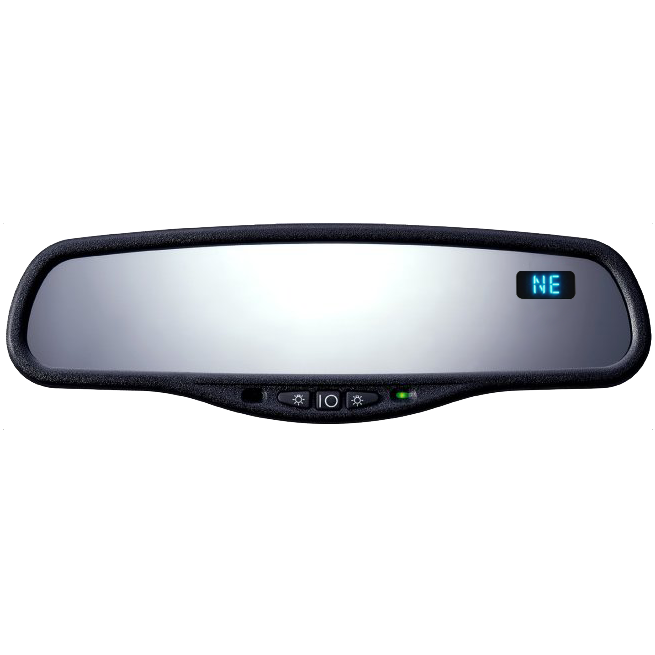 Gentex Auto-Dimming Mirror with LED Map Lights & Compass