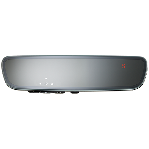 Gentex Frameless Auto-Dimming Mirror with HomeLink® & Hidden Compass (Red)